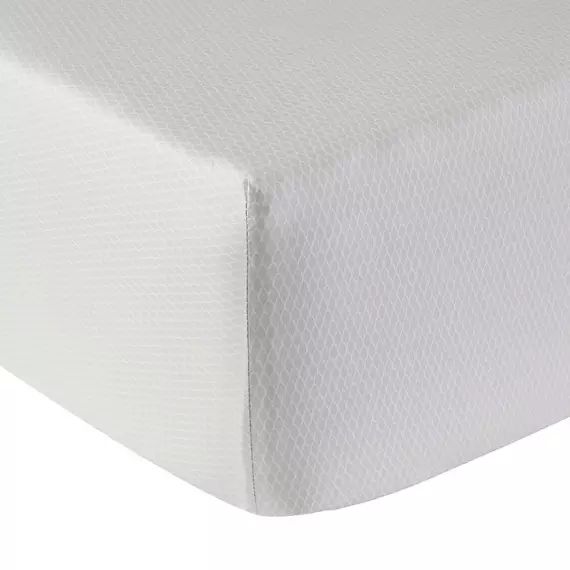 Drap housse percale 90×190 cm blanc