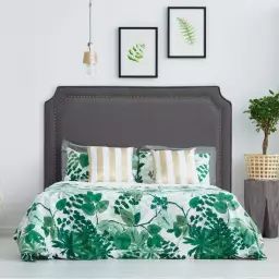 Tête de lit milana 140cm tissu gris