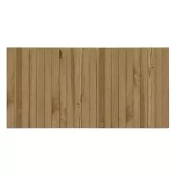 Tête de lit verticale en bois couleur chêne foncé 100x60cm