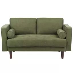 Canapé 2 places 2 personnes en polyester vert