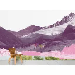 Papier peint panoramique Papier peint panoramique en Papier, Papier intissé – Couleur Gris – 10 x 46.5 x 300 cm – Designer Pandarosa