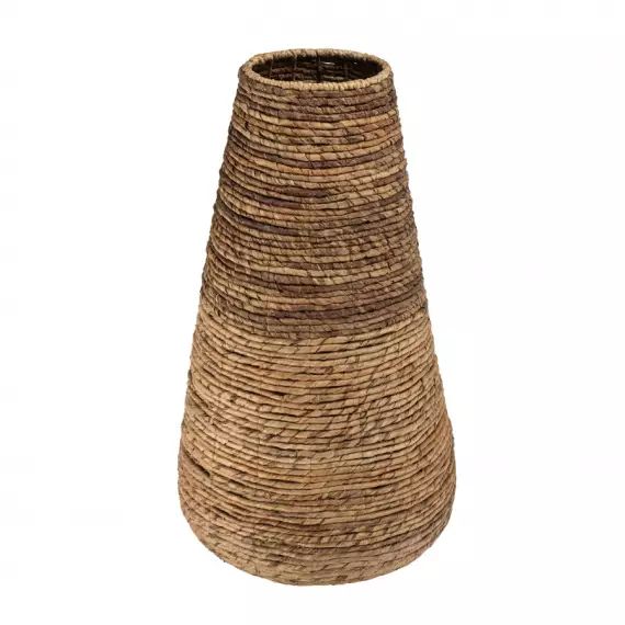 Cache pot grand modèle en tissage d’abaca naturel