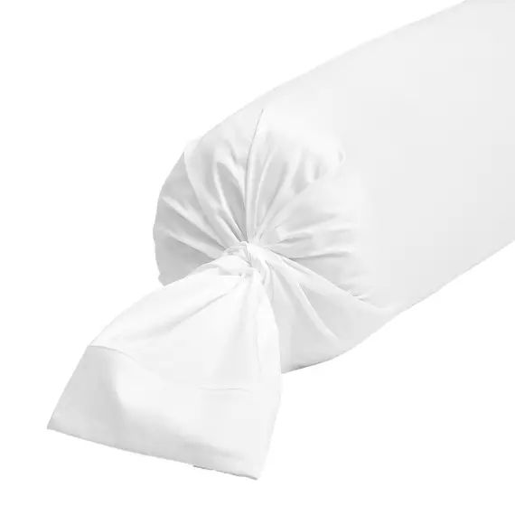 Taie de traversin satin 43×210 cm blanc