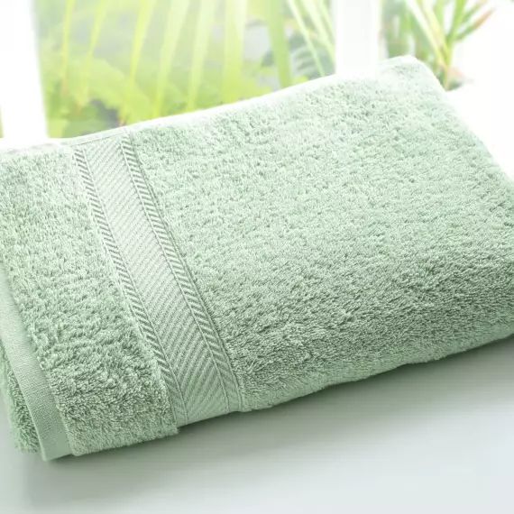 Drap de bain vert 100×150 en coton