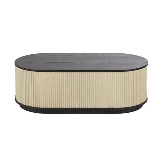 Table basse plateau relevable bicolore