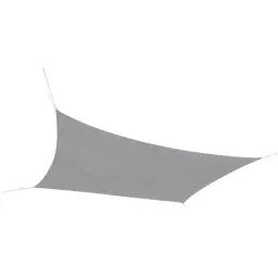 Voile d’ombrage 4×3 m gris clair
