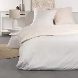 Parure de lit en Polyester Beige 220×240 cm