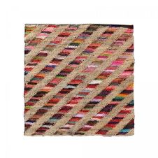 Tapis kilim en jute multicolore 160×160 carré