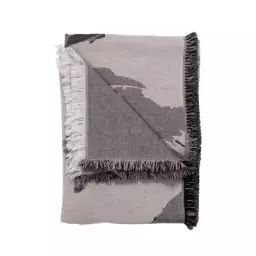 Plaid Floreo en Tissu, Lurex – Couleur Gris – 24.99 x 24.99 x 24.99 cm