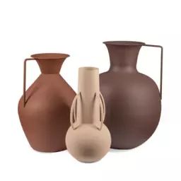 Vase Roman en Métal, finition sablée mate – Couleur Marron – 51.68 x 51.68 x 41 cm – Designer MODO architettura + design