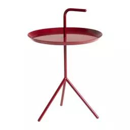 Table basse Don’t Leave Me en Métal, Acier laqué – Couleur Rouge – 50.84 x 50.84 x 58 cm – Designer Thomas Bentzen