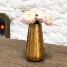 Vase cylindrique en aluminium doré H26 cm – Jaya