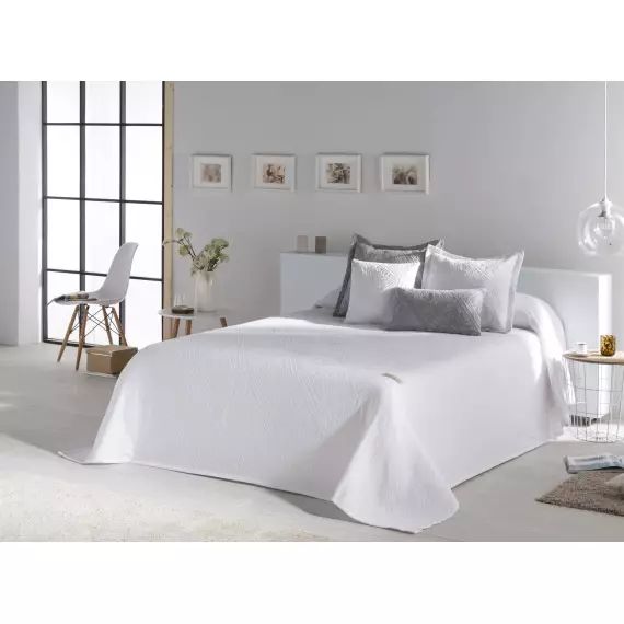 Couvre lit en coton blanc 250×270
