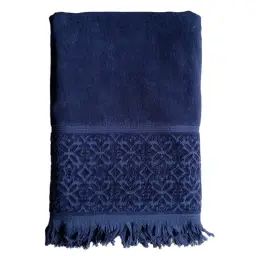 Serviette de bain éponge velours Romance marine 90×170