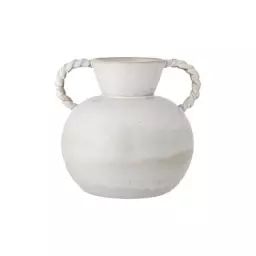 Vase Vases en Céramique, Grès émaillé – Couleur Blanc – 23.5 x 23.5 x 21.5 cm
