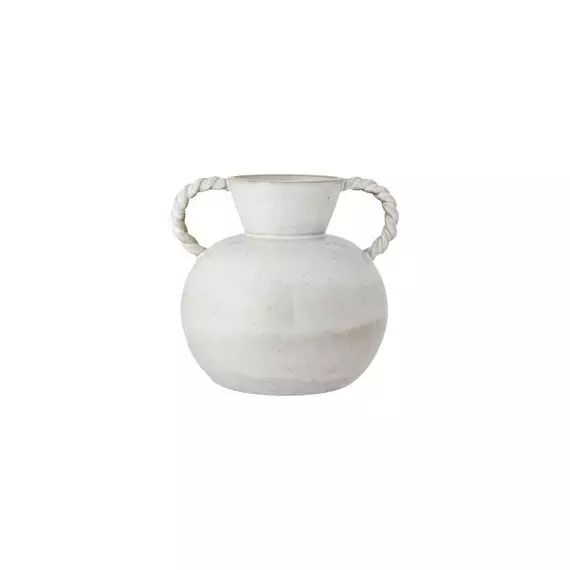 Vase Vases en Céramique, Grès émaillé – Couleur Blanc – 23.5 x 23.5 x 21.5 cm