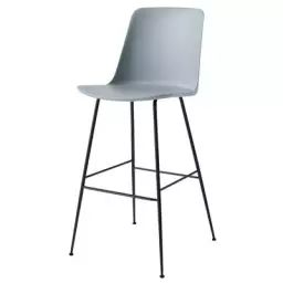 Chaise de bar Rely en Plastique, Polypropylène recyclé – Couleur Bleu – 49 x 54.4 x 110 cm – Designer Hee Welling