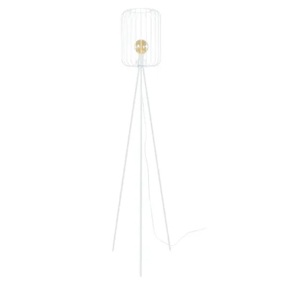 Lampadaire métal blanc