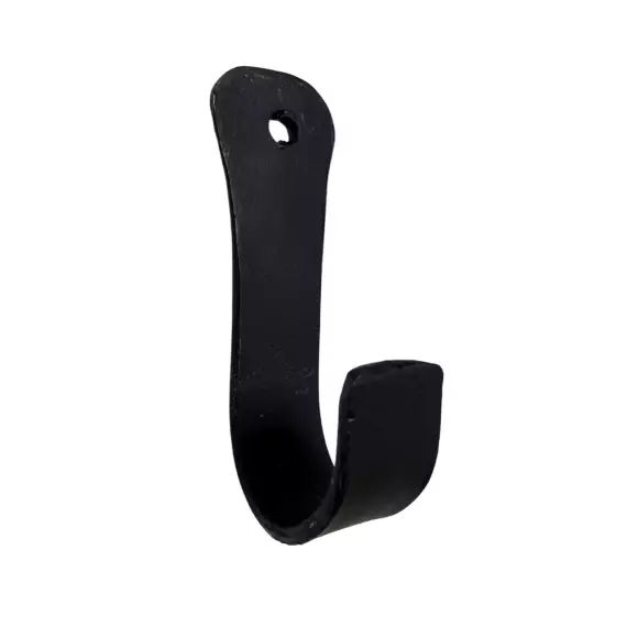 Patère style industriel brut métal noir 10 cm