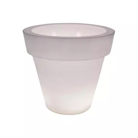 Pot de fleurs lumineux Vas en Plastique, Polyéthylène – Couleur Blanc – 131.73 x 131.73 x 120 cm – Designer Luisa Bocchietto
