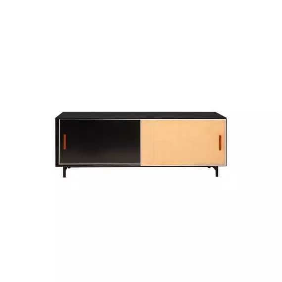 Meuble TV Essence en Bois, Métal – Couleur Noir – 140 x 76.63 x 42 cm – Designer Sarah Lavoine