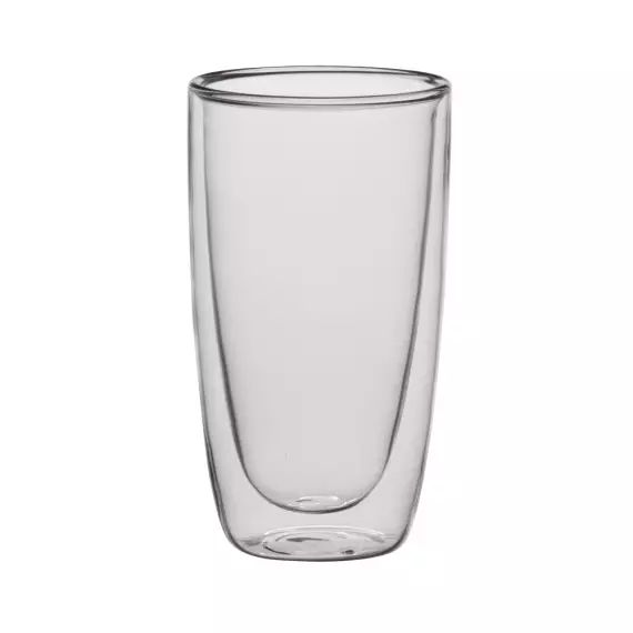 Coffret de 2 mugs 38 cl double paroi en verre  transparent