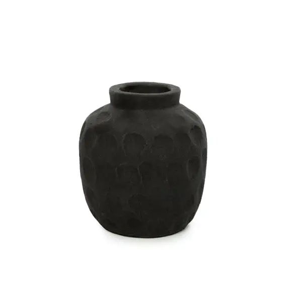 Vase en terracotta noir H14