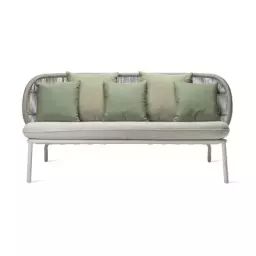Canapé de jardin 2 places Kodo en Tissu, Tissu d’extérieur – Couleur Multicolore – 165 x 50 x 78 cm – Designer Studio Segers