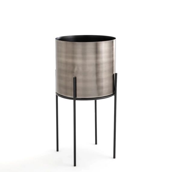 Cache-pot sur pied métal et gun Ø28 cm, Inaya