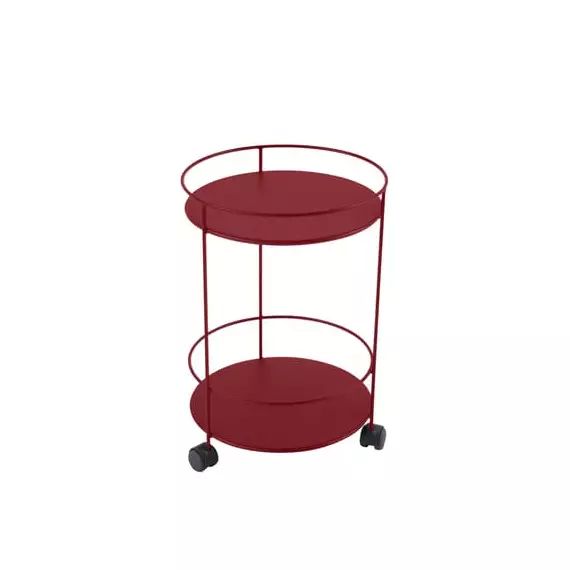 Chariot Guinguette en Métal, Acier laqué – Couleur Rouge – 60 x 60 x 62 cm – Designer Studio