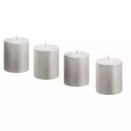 Coffret 4 bougies en paraffine blanche H5