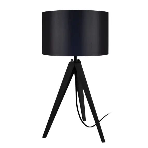 Lampe de chevet bois noir