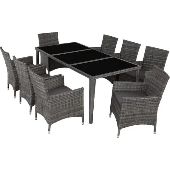 Salon de jardin MONACO 8 places avec 2 sets de housses