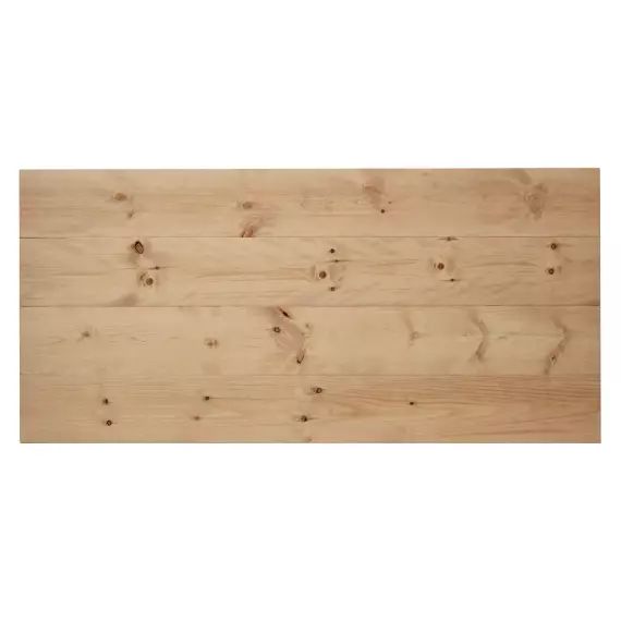 Tête de lit lames horizontales en bois couleur chêne moyen 180x80cm