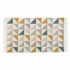Tapis motif triangles en coton 60 x 100 cm GASTON
