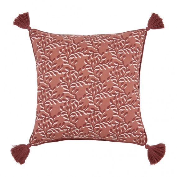 Housse de coussin en coton rouge à motifs 40×40