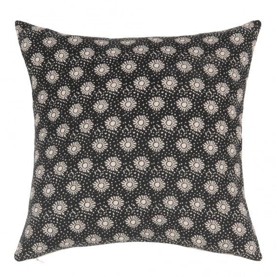 Housse de coussin en coton gris anthracite à motifs 40×40
