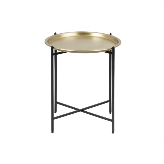 Table d’appoint design ronde métal doré LUZ