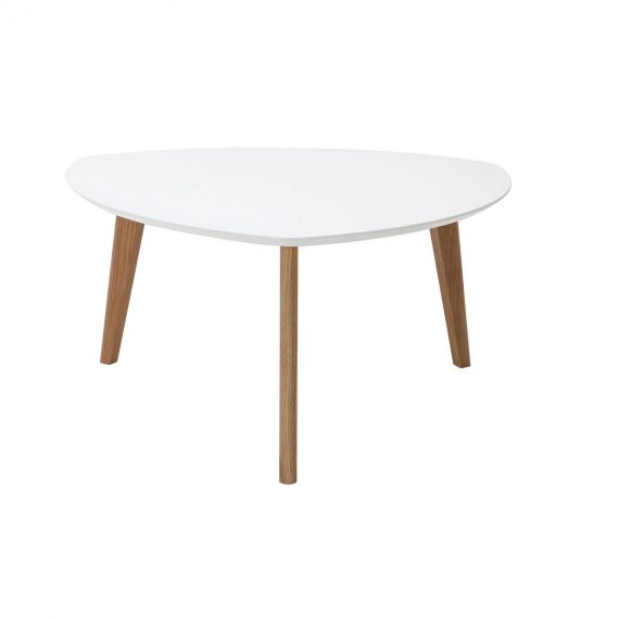 Table basse design blanc 80cm EKKA
