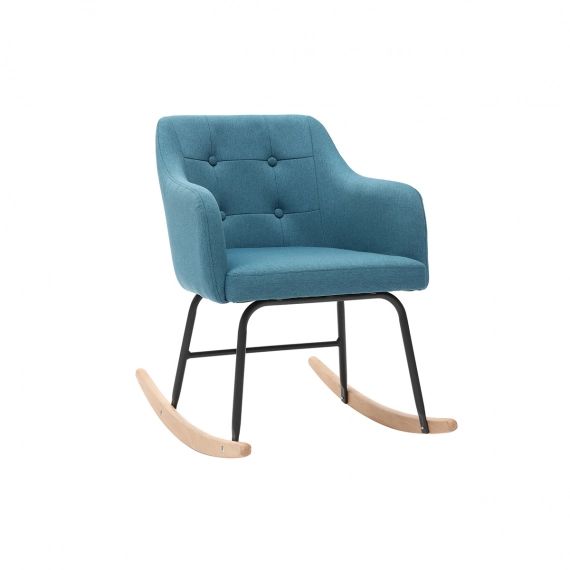 Rocking chair scandinave bleu canard BALTIK – Miliboo & Stéphane Plaza