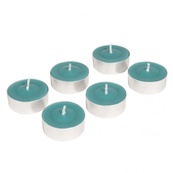 6 bougies coupe bleues D 12 cm