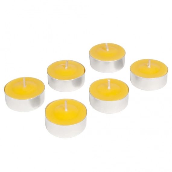 6 bougies coupe jaune D 12 cm