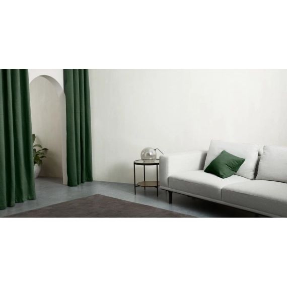 Marzia, paire de rideaux à œillets 135 x 260 cm, vert feuillage