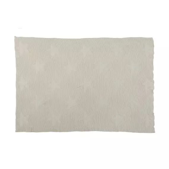 Couverture en coton beige 90×120