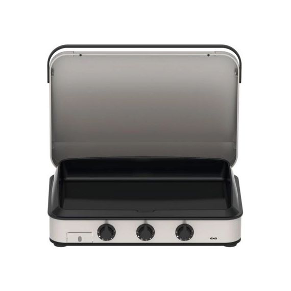 Plancha gaz ENO Enosign 80 3 feux inox avec capot