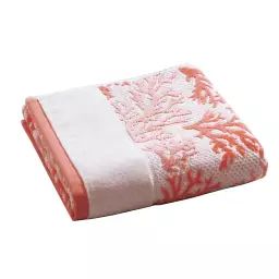 Drap de bain rose corail 70×140 en coton
