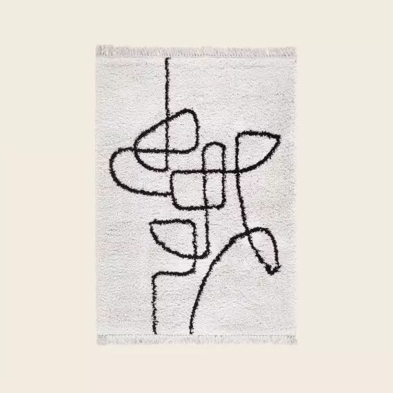 Tapis de sol DEDAL ivoire et noir – ECRU