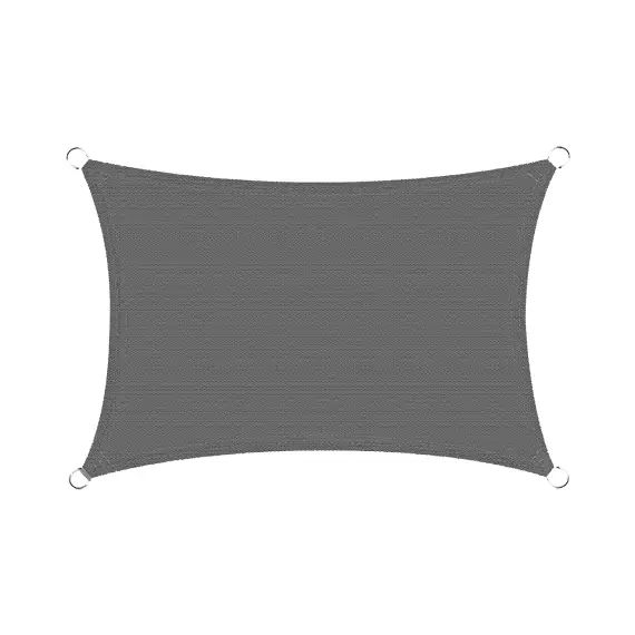 Toile d’ombrage rectangulaire 2×3 m en polyéthylène gris