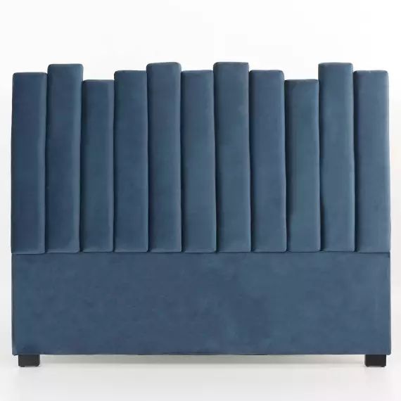 Tête de lit lucky 160 cm velours bleu