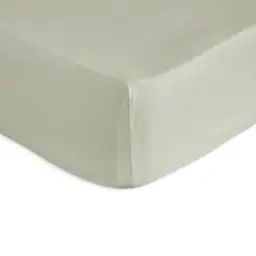 Drap housse en percale de coton PURE 100×200+28 cm vert